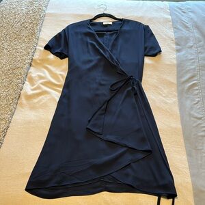 Babaton, navy dress, size medium, string tie